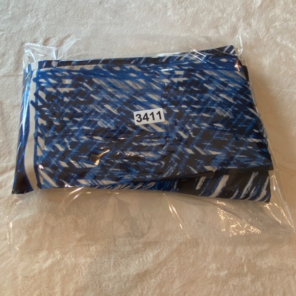 Milly Scribble Print full a-line  Midi Culotte Skirt Blue-White 33411 - Picture 8 of 12